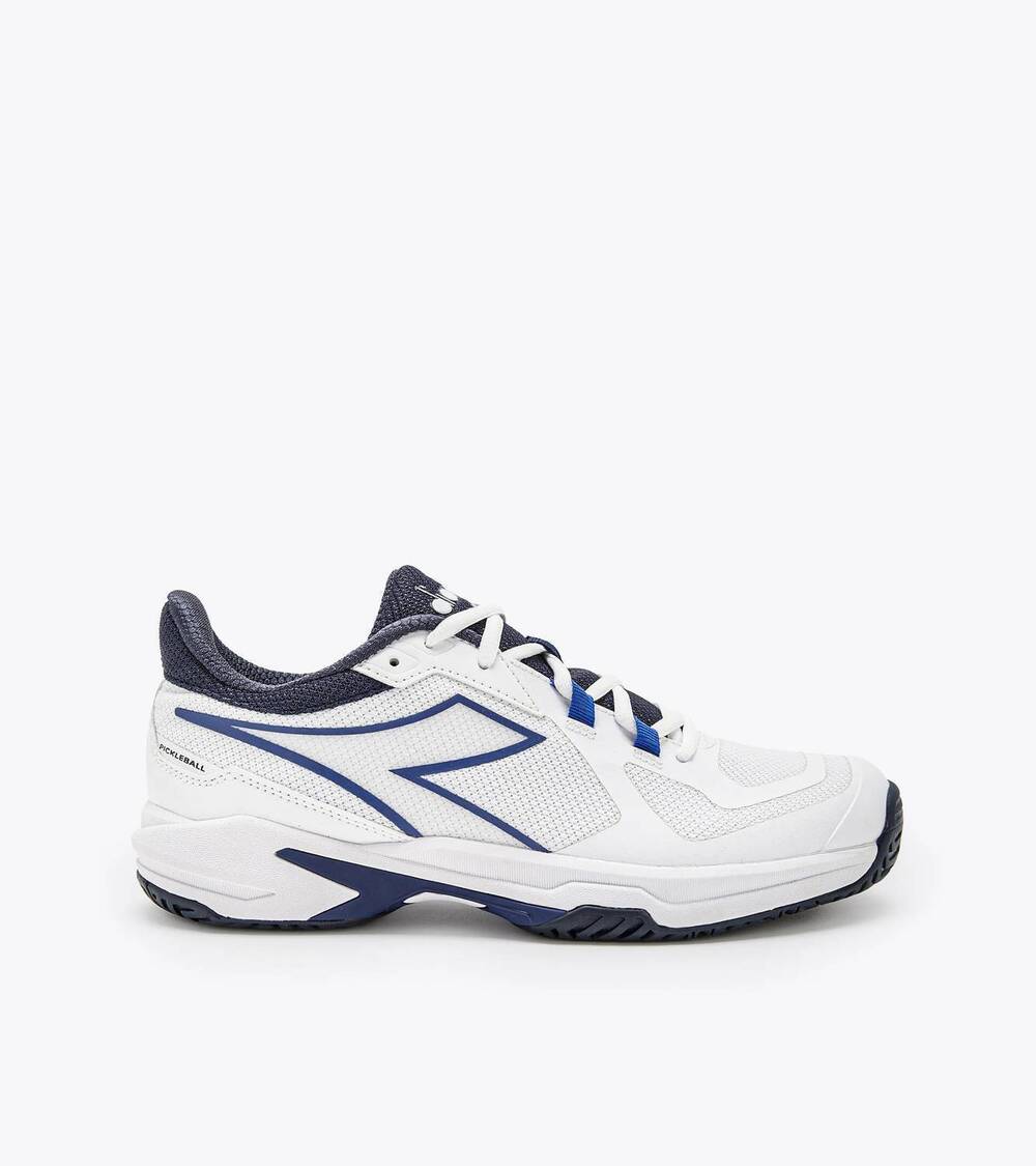 NEW DIADORA men’s trofeo 2 ag pkl sneaker in white surf the web blue corsair